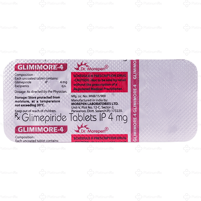 Glimimore 4mg Tablet 10s