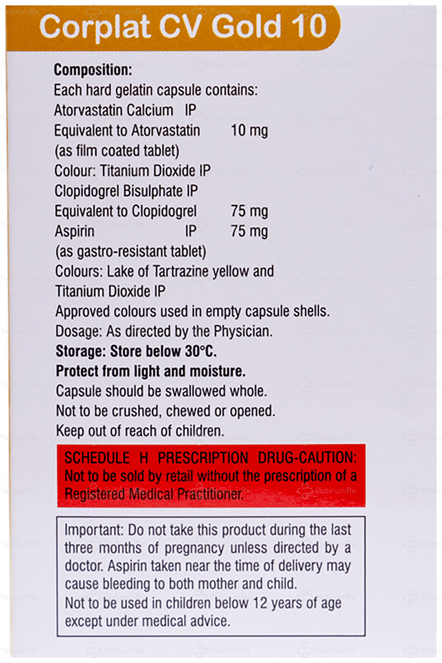 Corplat CV Gold 75/10/75mg Capsule 10s