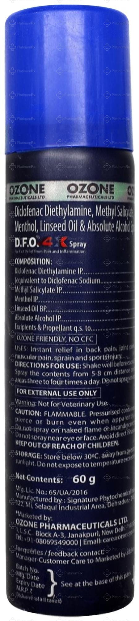 DFO 4X Spray 60gm
