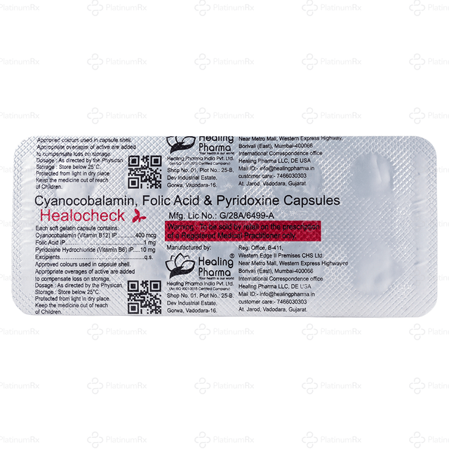 Healocheck 0.4/1/10mg Capsule 10s