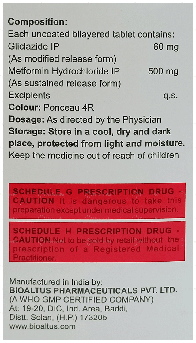 Cuclazid M 60/500mg XR Tablet SR 10s