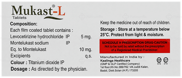 Mukast L 5/10mg Tablet 10s