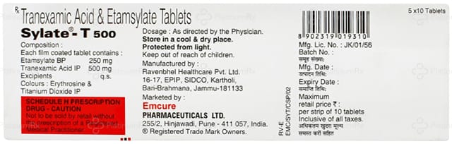 Sylate T 500/250mg Tablet 10s