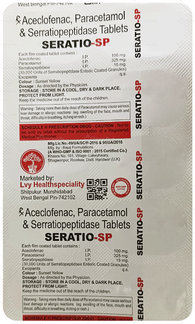 Seratio SP 100/325/15mg Tablet 10s