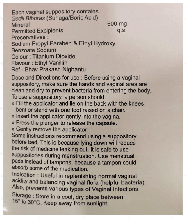 Vaginorm Vaginal Suppository 10s