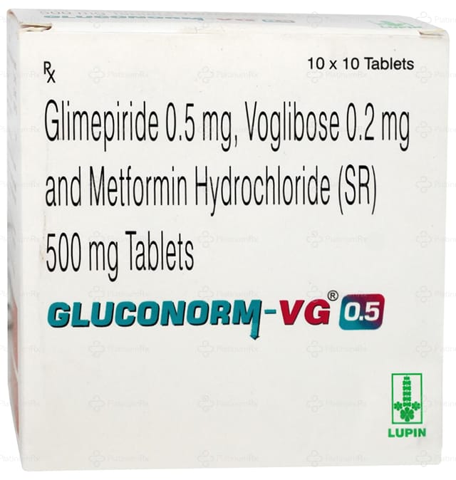 Gluconorm VG 0.5/500/0.2mg Tablet 10s