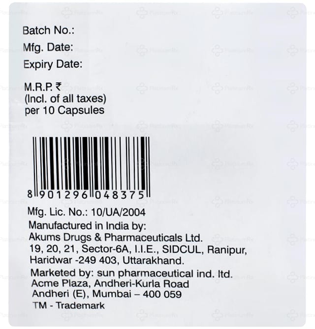 Prasita A 10/75mg Capsule 10s