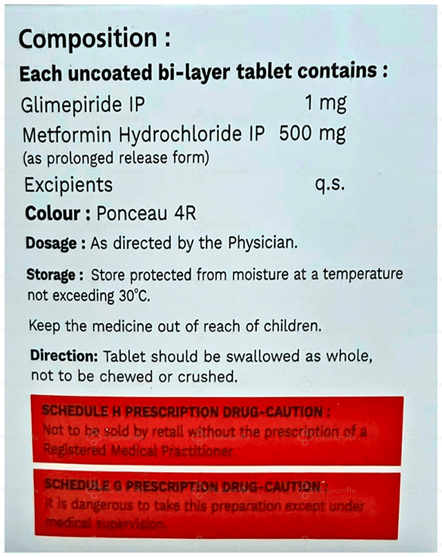 RicaPride M 1/500mg Tablet PR 15s