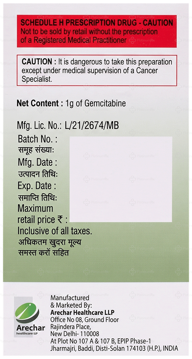 Gemirech 1000/1000mg Injection 1s