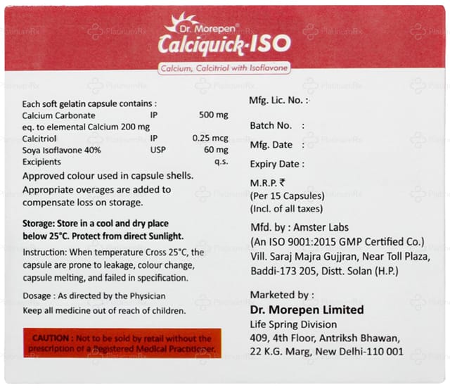 Calciquick ISO Softgel Capsule 15s