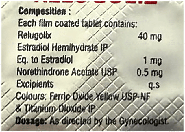 Relugoliz 1/0.5/40mg Tablet 10s