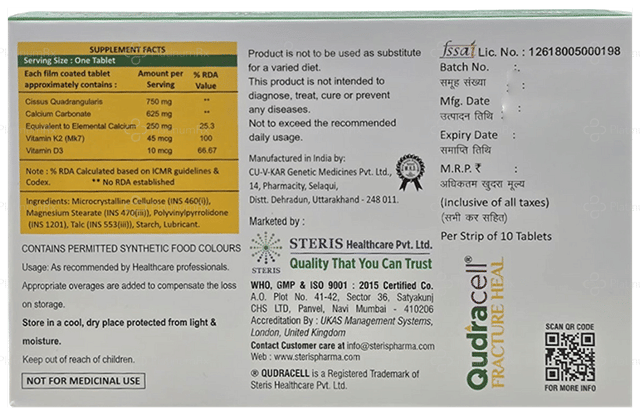 Quadracell Fracture Heal Tablet 10s
