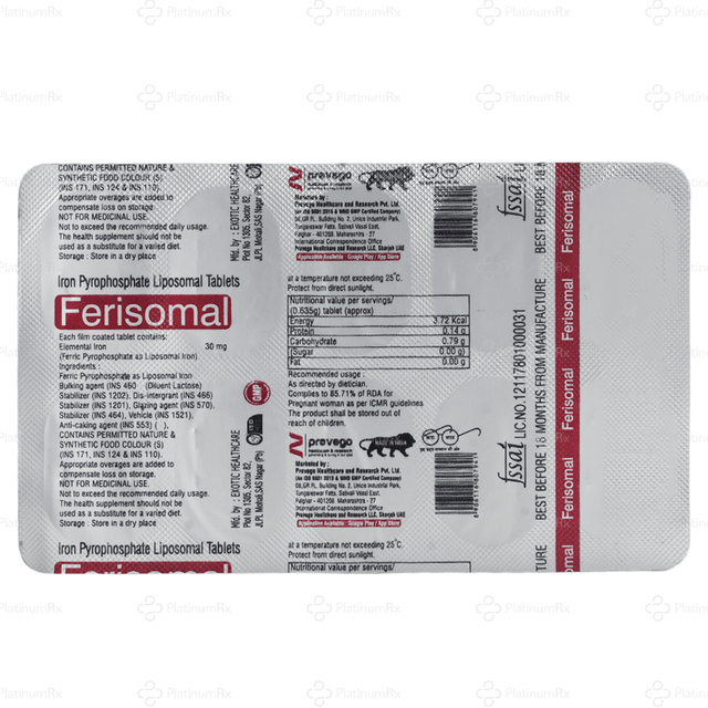 Ferisomal 30mg Tablet 10s