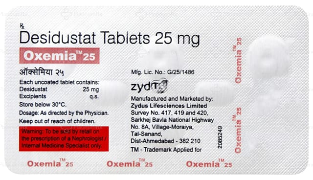 Oxemia 25mg Tablet 6s