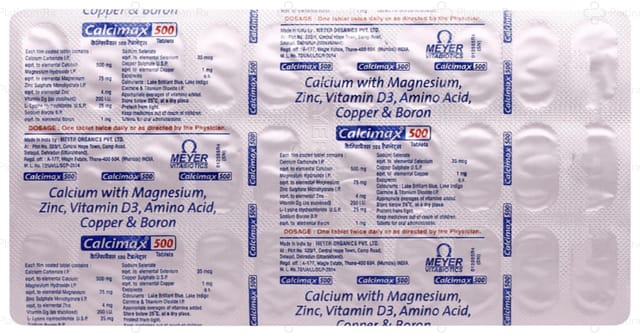 Calcimax 500mg Tablet 30s