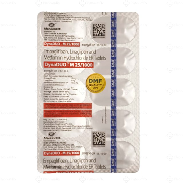 Dynaduo M 25/1000mg Tablet 10s