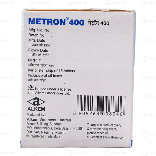 Metron 400mg Tablet 15s