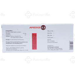 Apiedge 2.5mg Tablet 10s