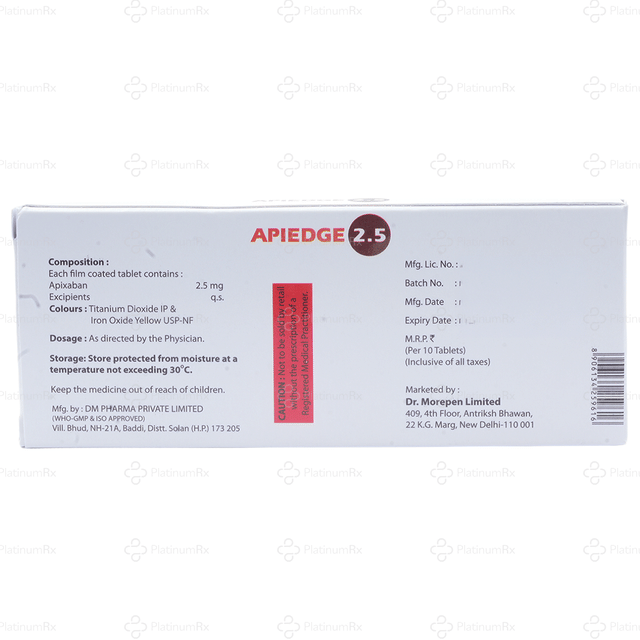 Apiedge 2.5mg Tablet 10s