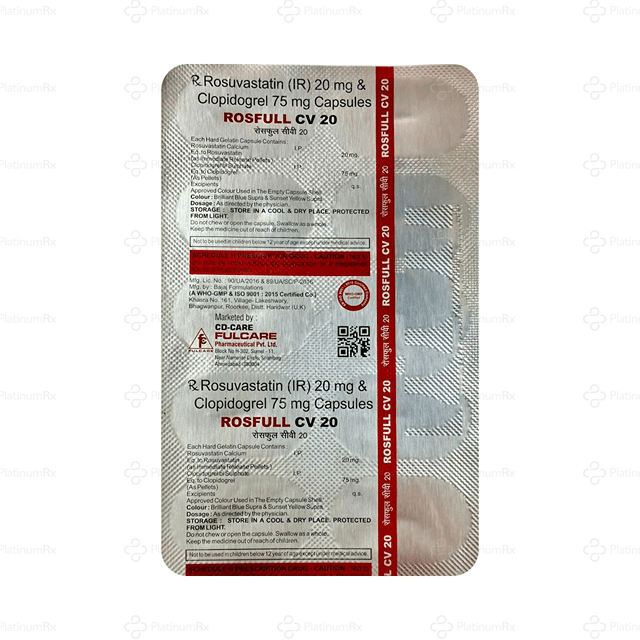 Rosfull CV 75/20mg Capsule IR 10s
