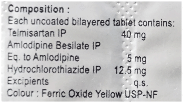 TELMIeco AMH 5/12.5/40mg Tablet 15s