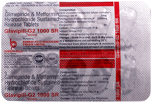 Glavipill G 2/1000mg Tablet SR 10s
