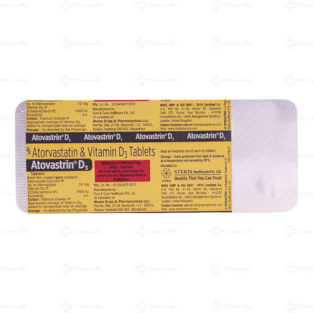 Atovastrin D3 Tablet 10s