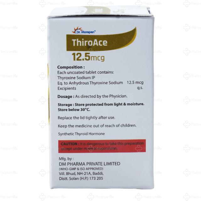Thiroace 12.5mcg Tablet 100s