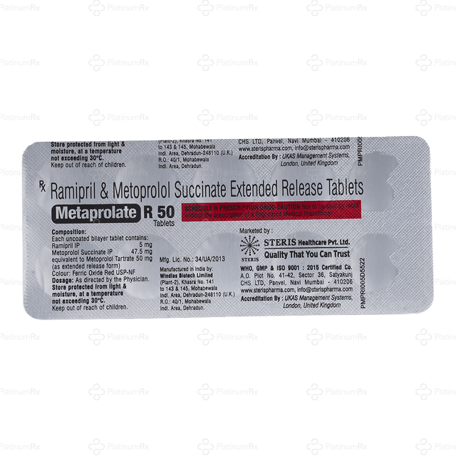 Metaprolate R 50/5mg Tablet ER10s
