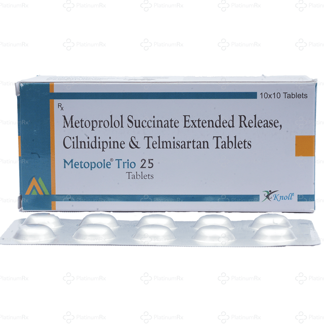 Metopole Trio 10/25/40mg Tablet ER 10s