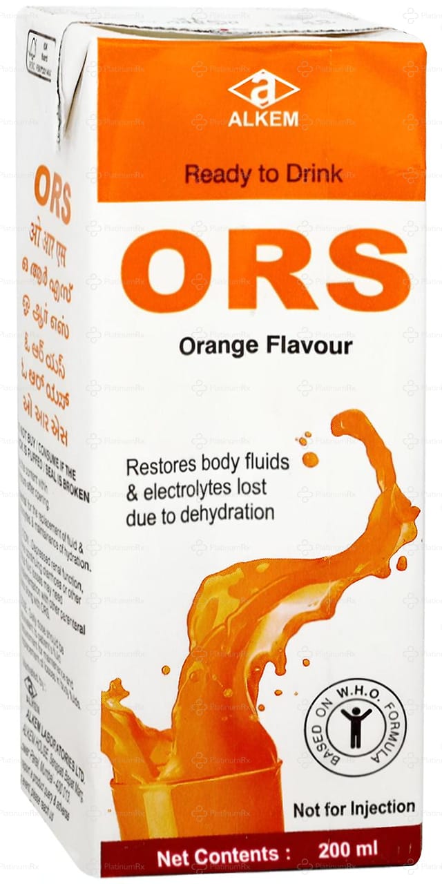 ORS Orange Flavour Liquid 200ml (Alkem)
