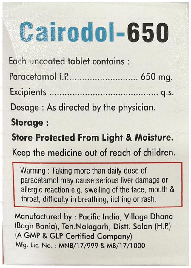 Cairodol 650mg Tablet 10s