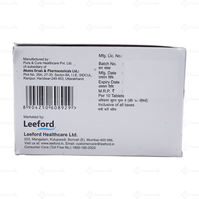 Tolexant P 150/325mg Tablet 10s