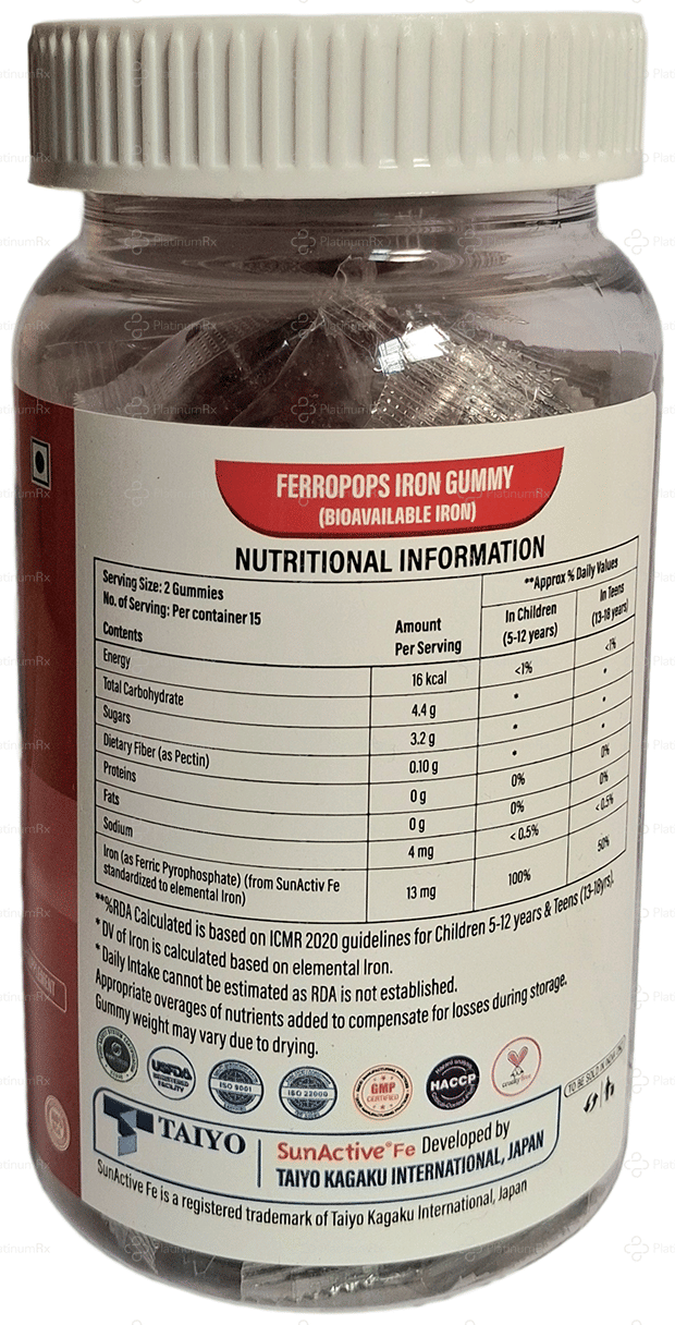 Ferro Pops Iron Gummies 30s