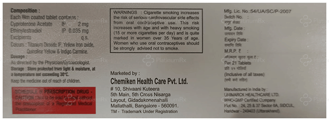 Josifien 2/0.035mg Tablet 21s