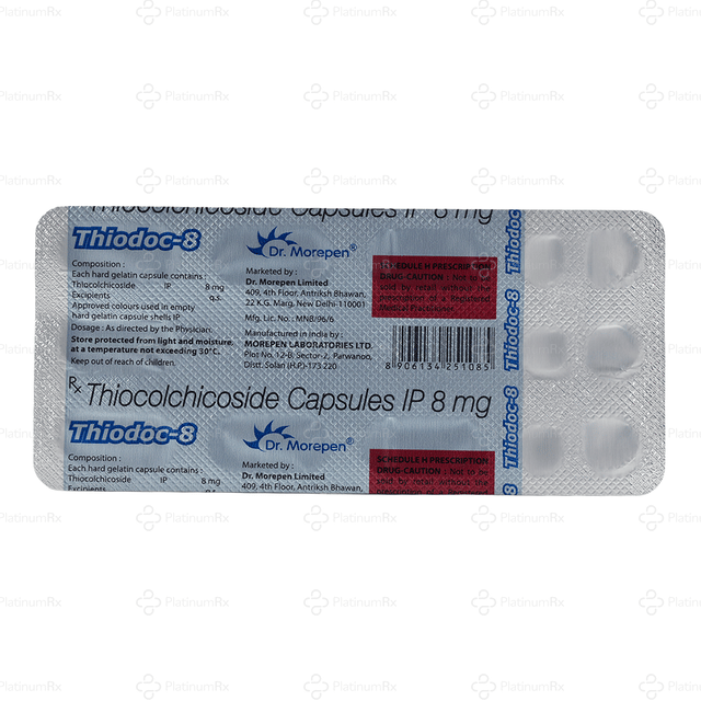 Thiodoc 8mg Capsule 10s