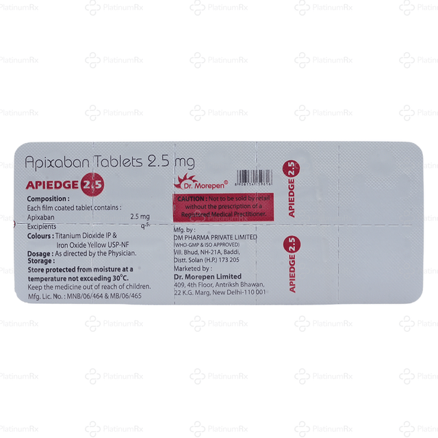 Apiedge 2.5mg Tablet 10s