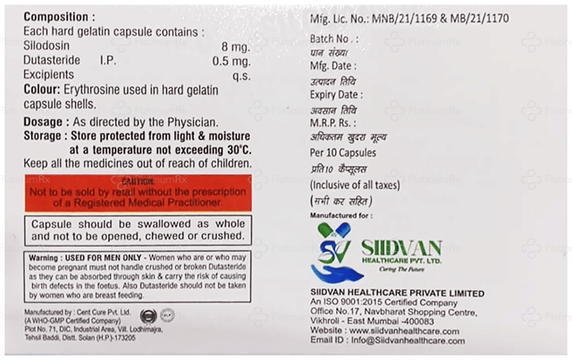 Silovan D 0.5/8mg Capsule 10s