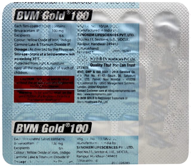 Bvm Gold 100mg Tablet 15s