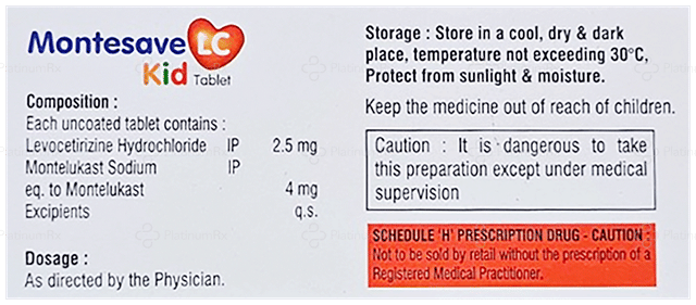 Montesave LC Kid 2.5/4mg Tablet 10s