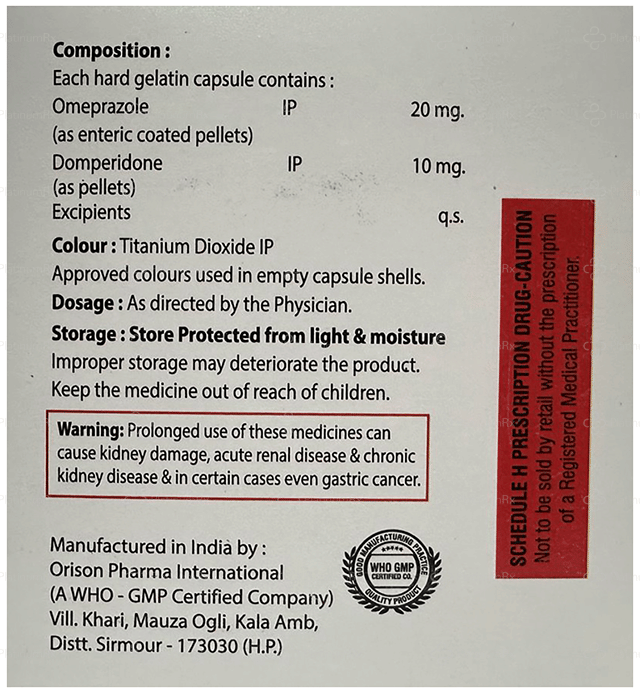 Omeklin DM 10/20mg Capsule 10s