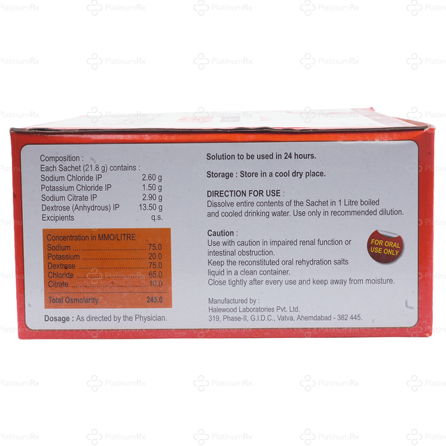 Alkem ORS Insta Orange Flavor Powder 21.8gm