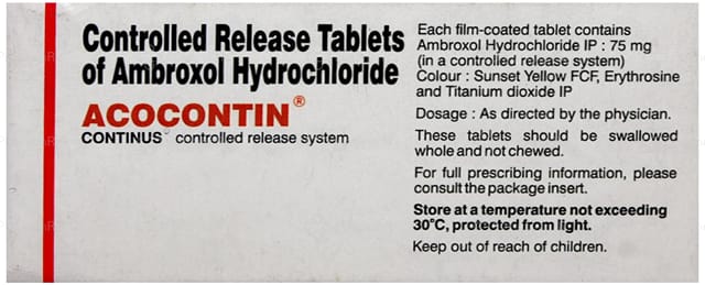 Acocontin 75mg Tablet CR 10s