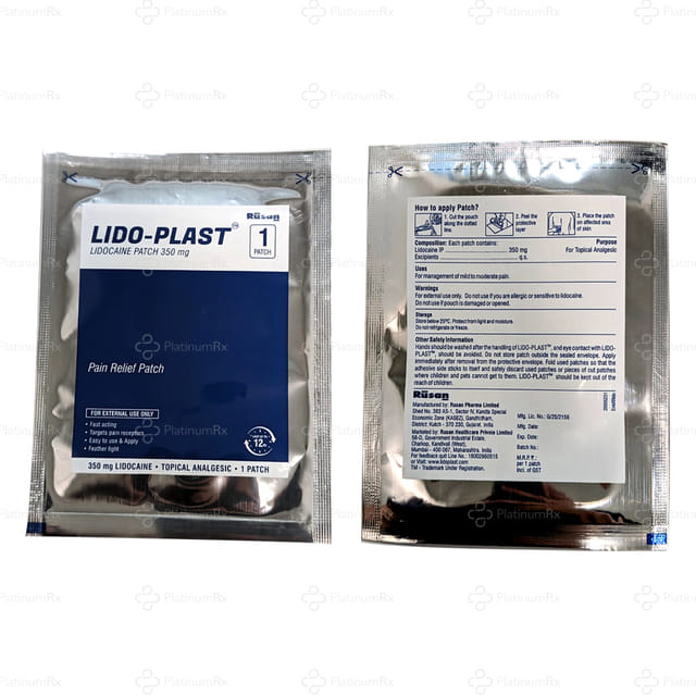 Lido Plast 350mg Pain Relief Patch 5s
