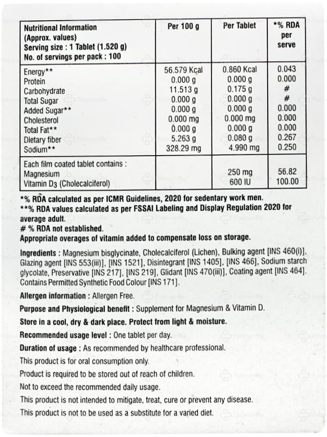 Vitanova D3 MG Tablet 10s