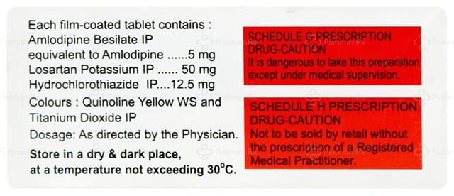 Amlozaar H 50/12.5mg Tablet 15s
