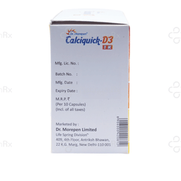Calciquick D3 1K Capsule 10s