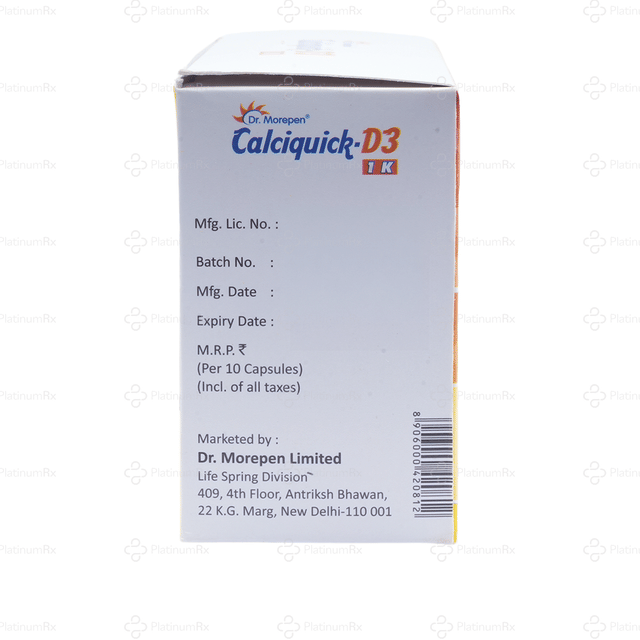 Calciquick D3 1K Capsule 10s