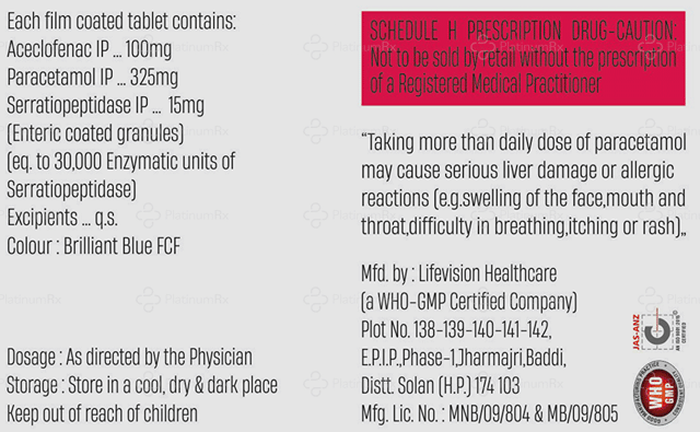 Remiflam SP 100/325/15mg Tablet 10s