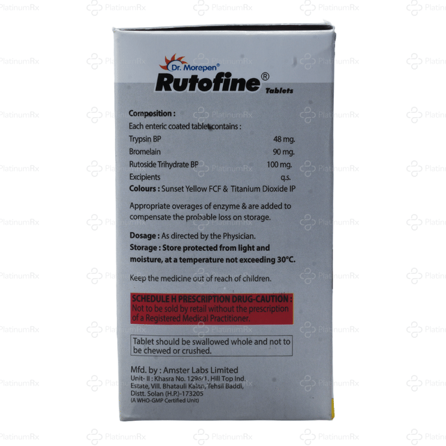 Rutofine 90/48/100mg Tablet 10s